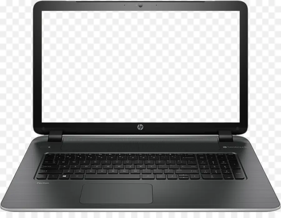 Laptop HP con schermo vuoto