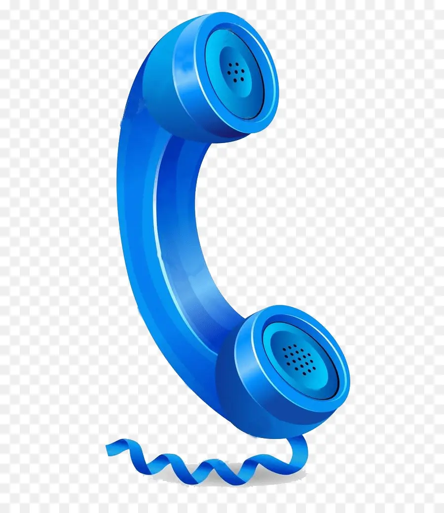 Blauer Telefonhörer