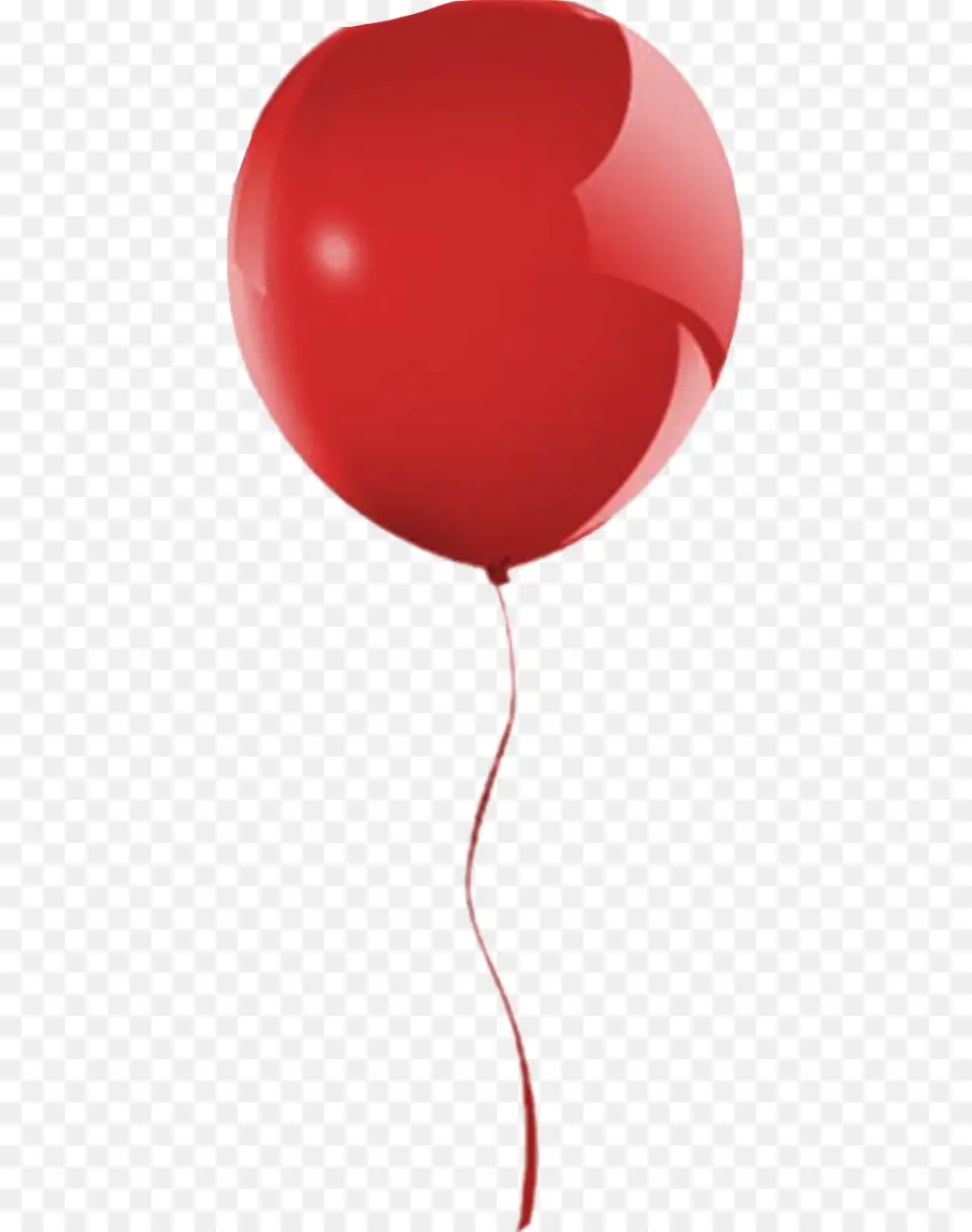 Roter Ballon mit Schnur