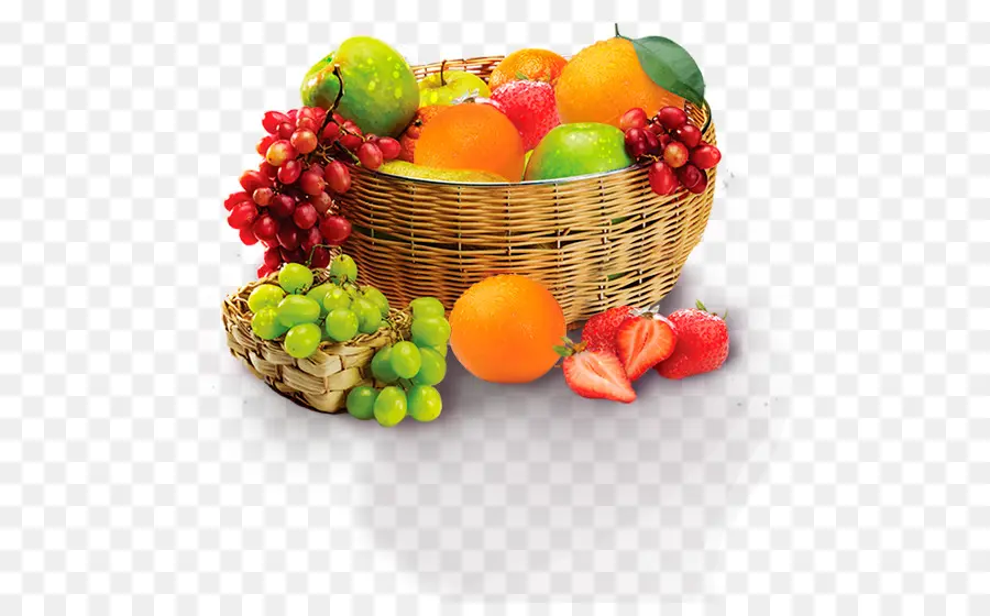 Colorful Fruit Basket with Various Fruits