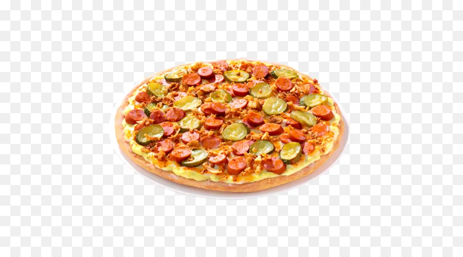 Pizza pepperoni trên bảng gỗ