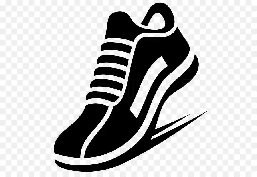 Schwarz-weißes Sneaker-Symbol