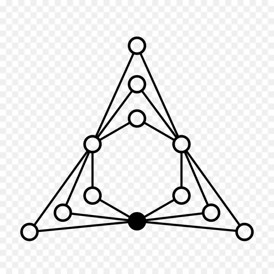 Geometrisches Diagramm mit Dreieck und Kreis