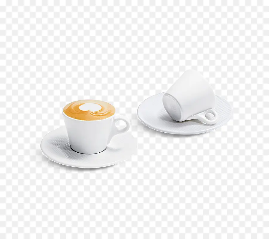 Dampfende Kaffeetasse mit Latte Art