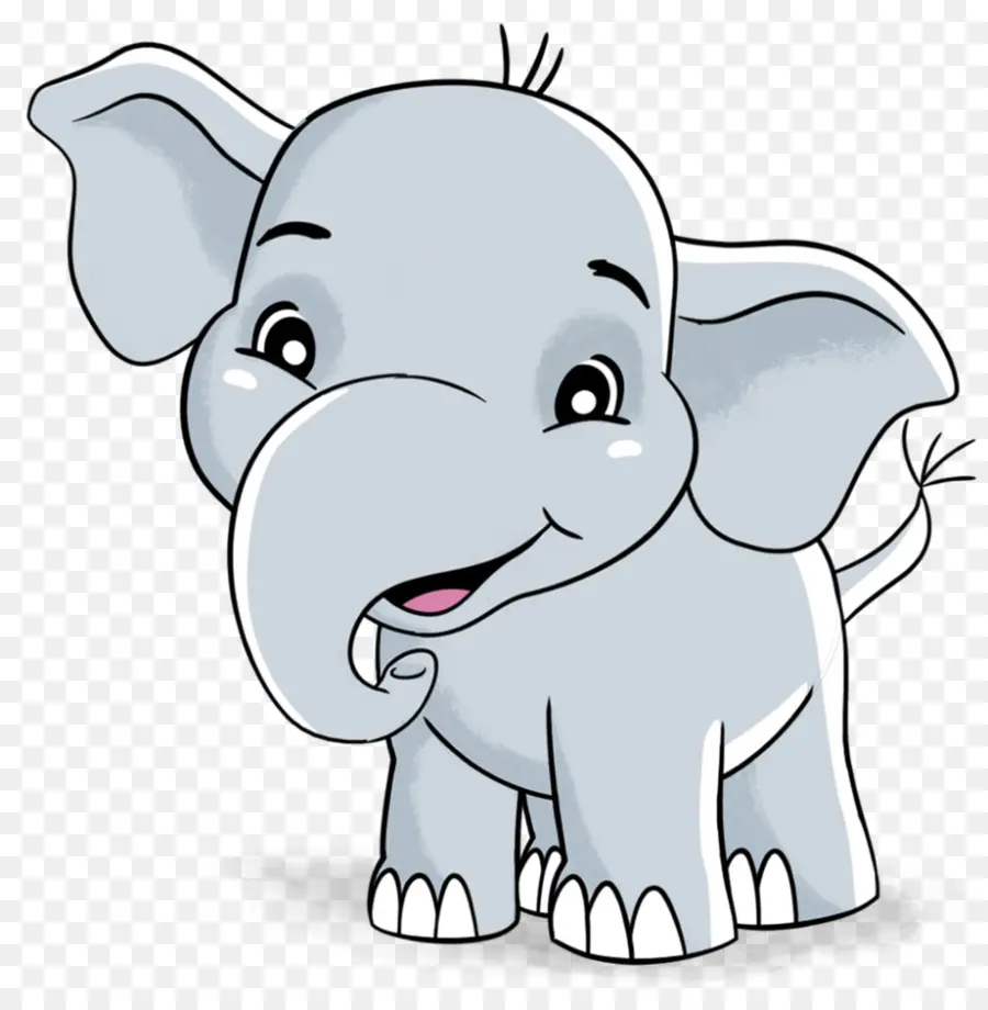 Niedlicher blauer Cartoon-Elefant