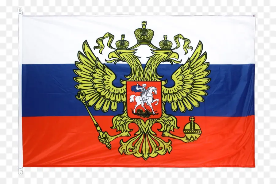 Russische Nationalflagge mit Emblem