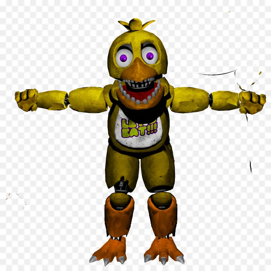 Personaggio animatronico giallo