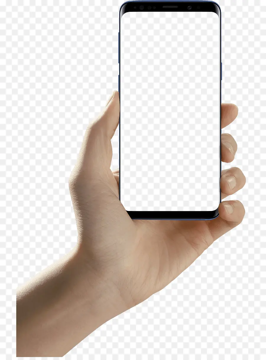 Hand hält Smartphone