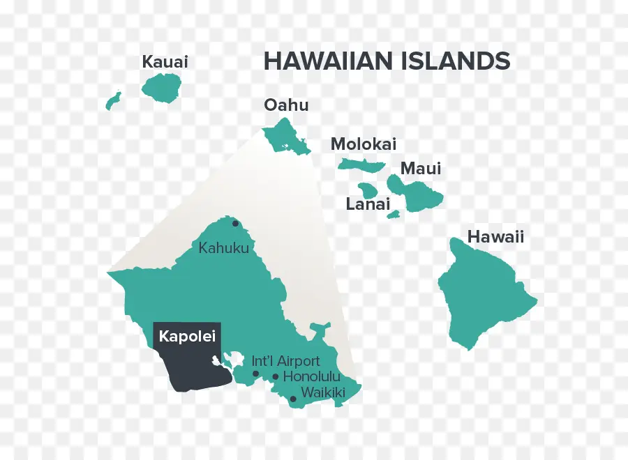 Mappa delle Isole Hawaii