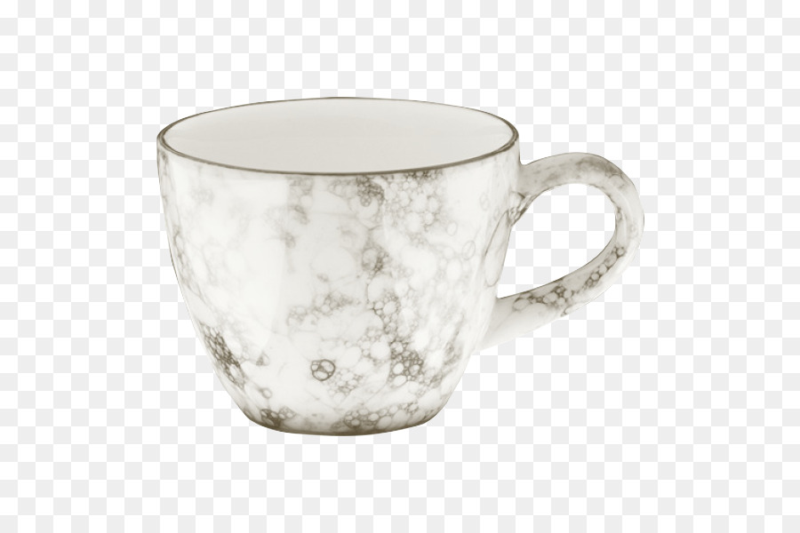 Elegante Marmor-Teetasse mit goldenen Akzenten