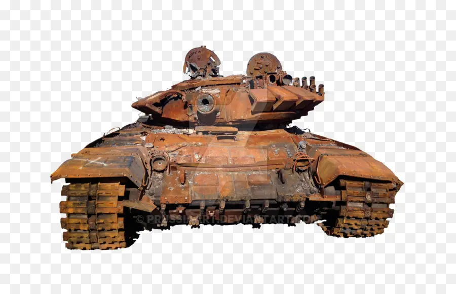 Rostiger verlassener Panzer