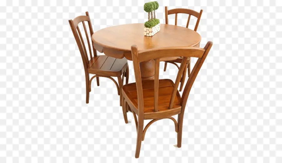 Wooden Dining Table with Chairs