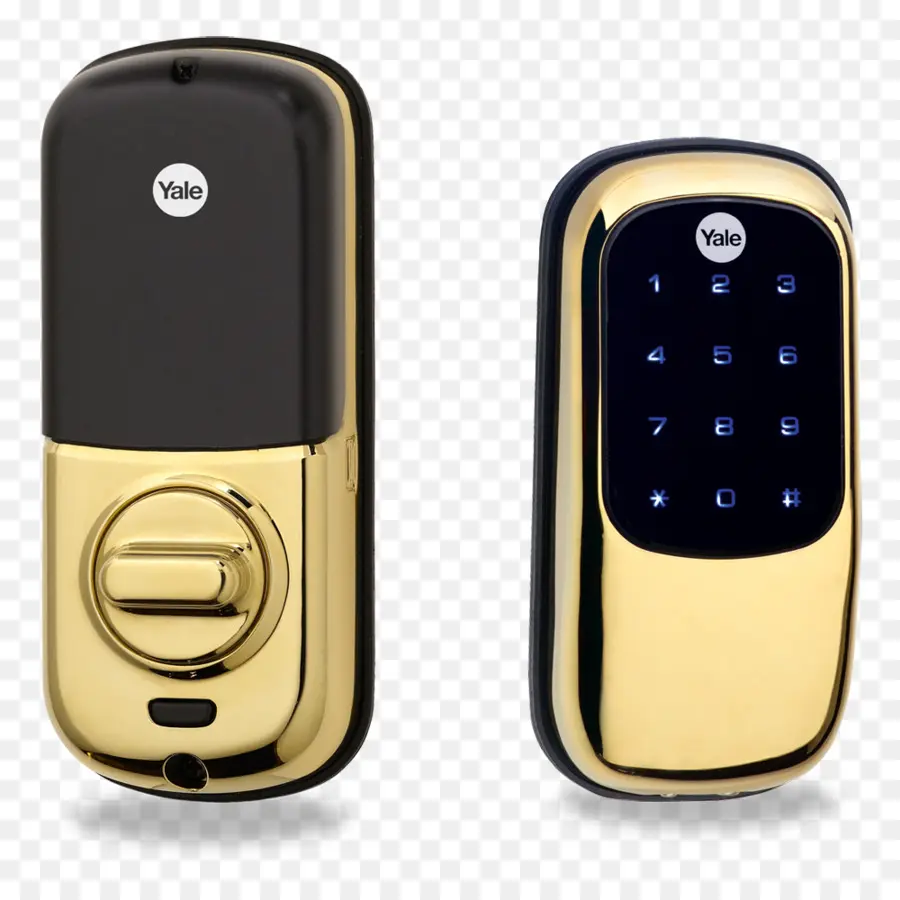 Goldenes und schwarzes Smart Lock