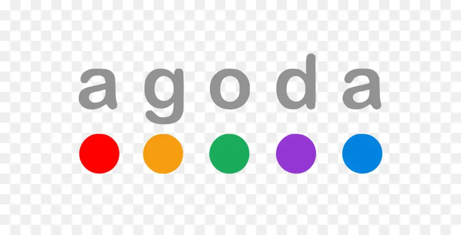 Logo agoda con punti colorati