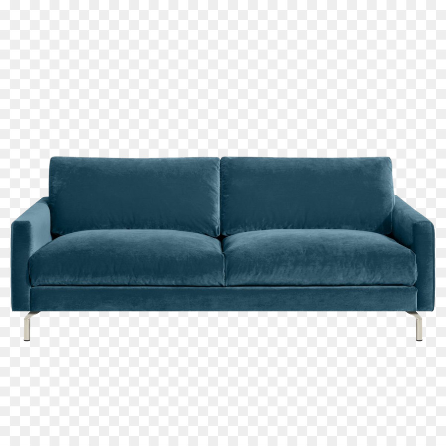 Blaues Sofa mit Kissen