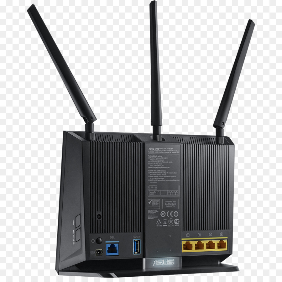 DSL modem WLAN router ASUS RT AC68U Digital subscriber line