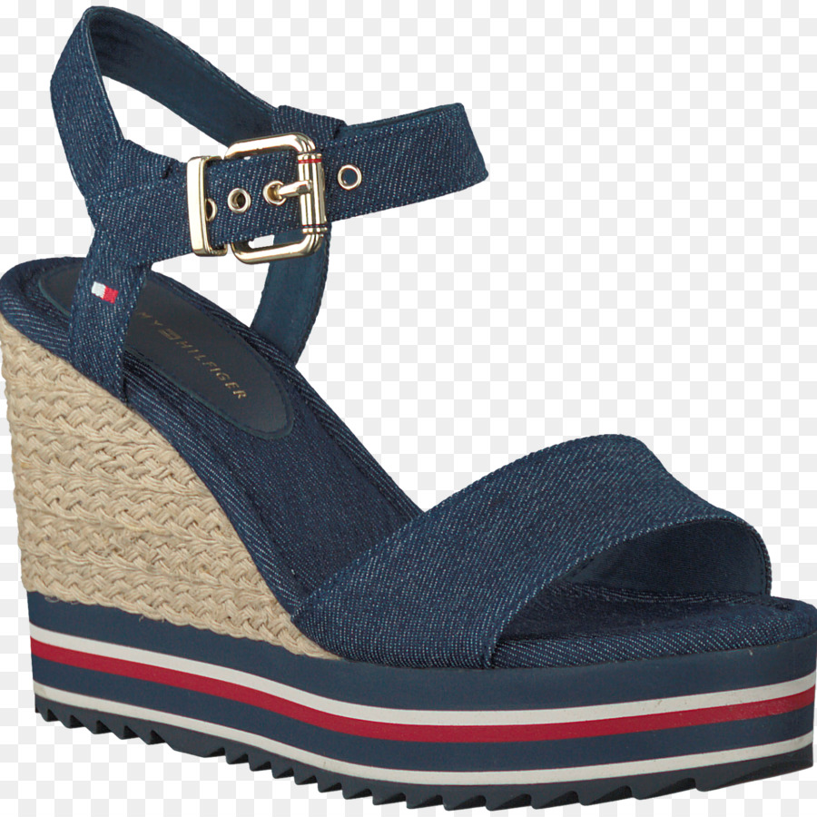 Tommy Hilfiger Hilfiger Denim Sandalen Grüner Keilschuh