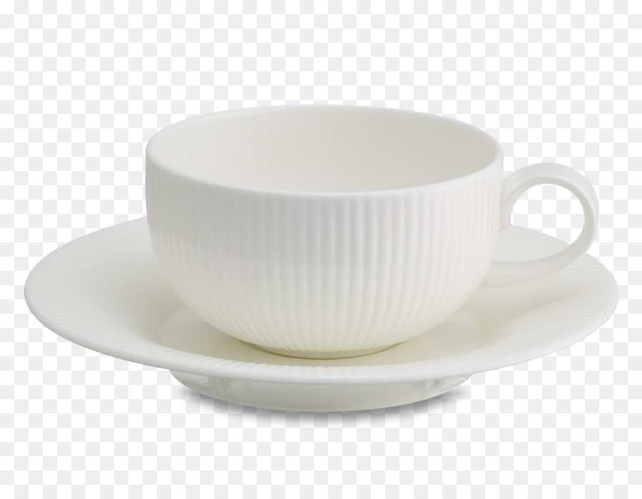 Tazza da tè bianca con piattino