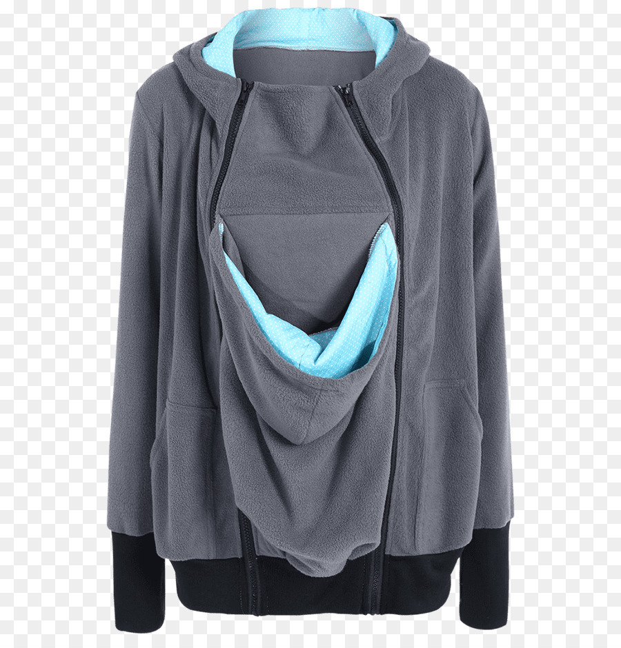 Áo khoác màu xám ấm với áo hoodie