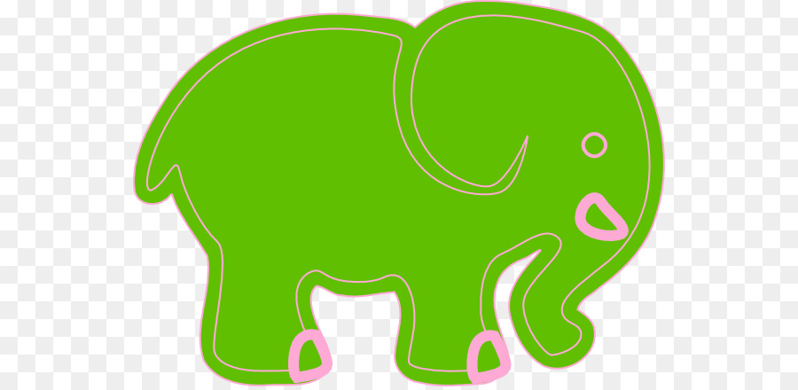 Illustrazione dell'elefante verde