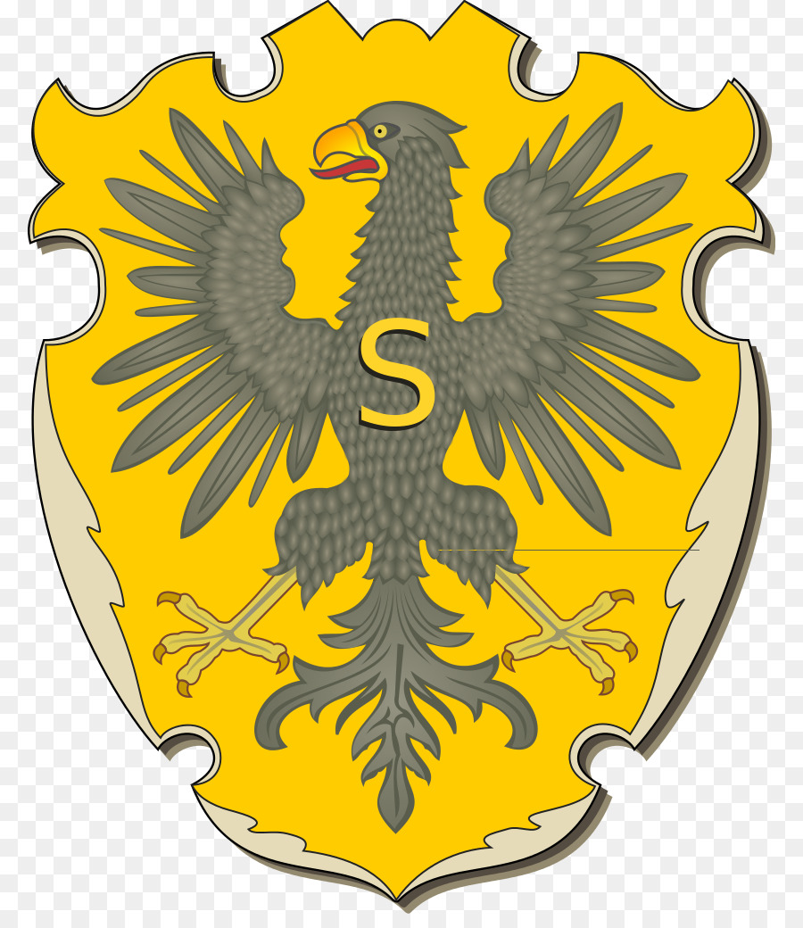 Emblema dell'aquila sullo scudo giallo