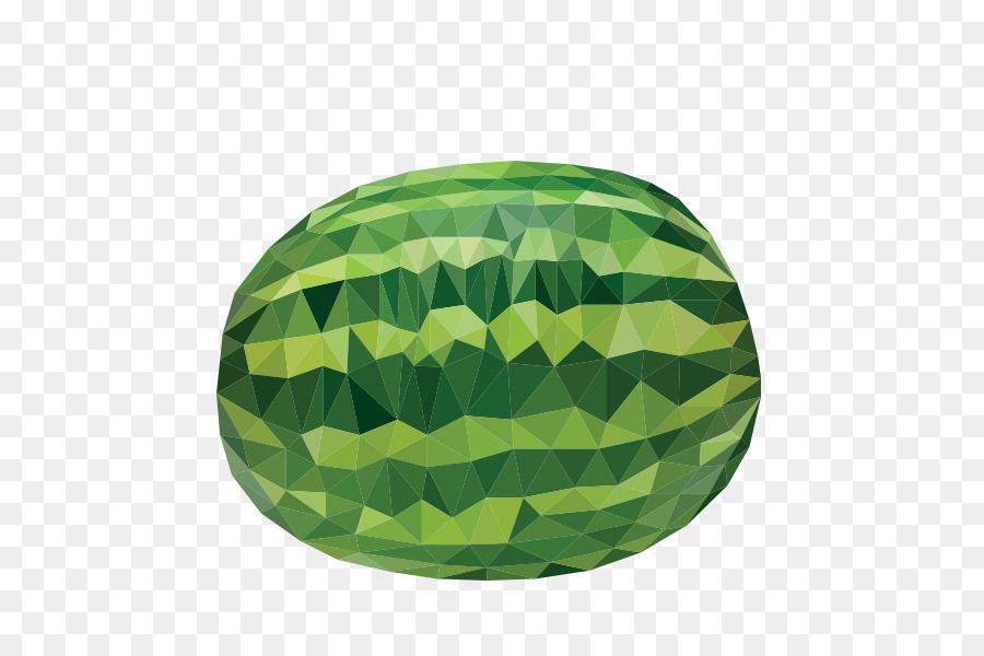 Polygonale grüne Wassermelonenillustration