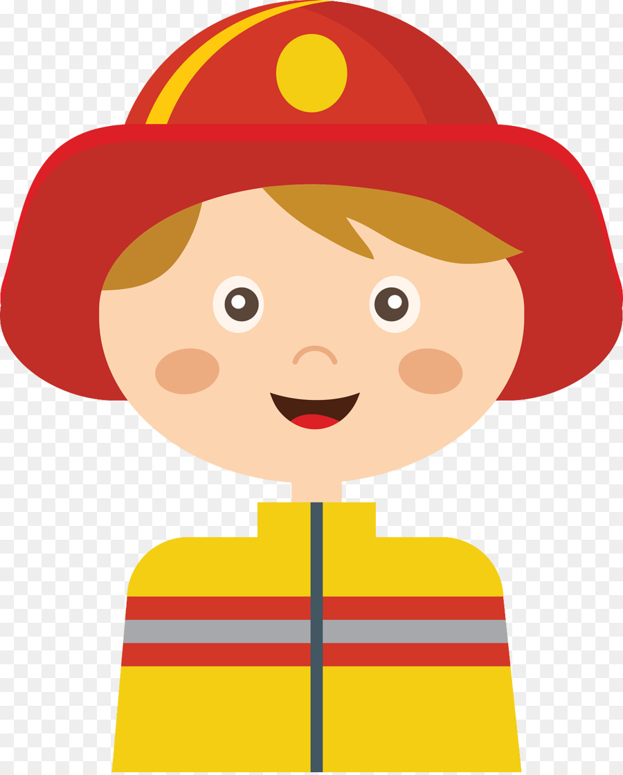 Vigile del fuoco in uniforme con casco rosso