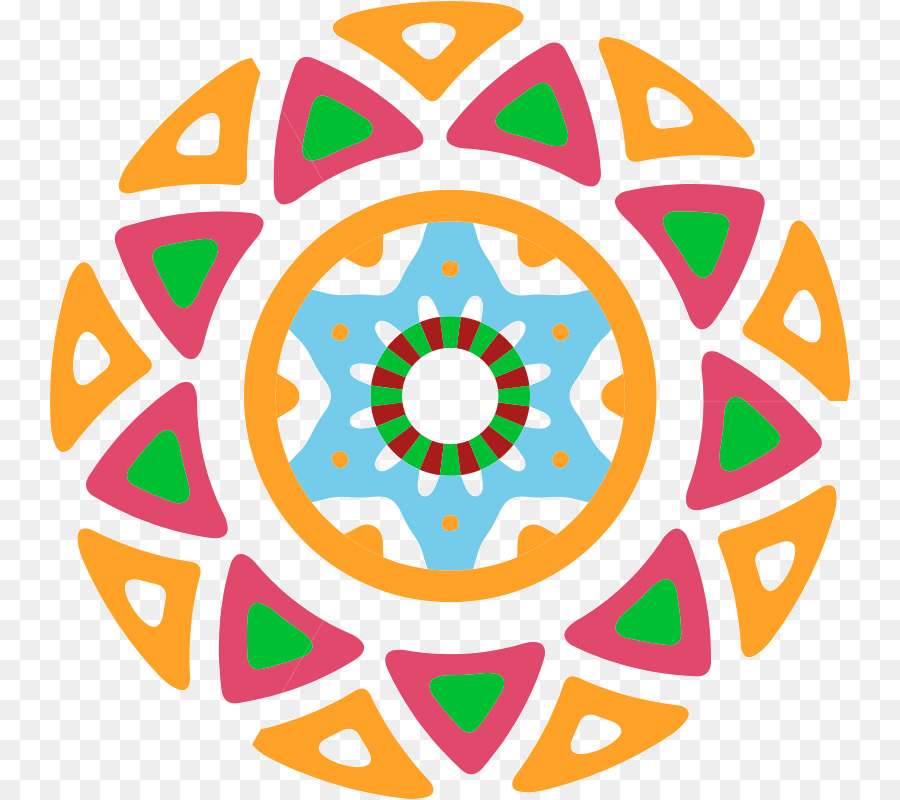 Modello mandala colorato