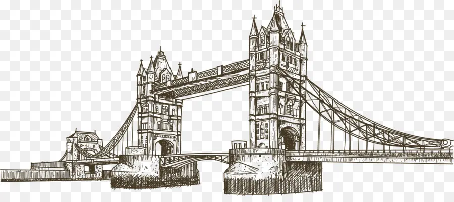 Disegno di schizzo del Tower Bridge