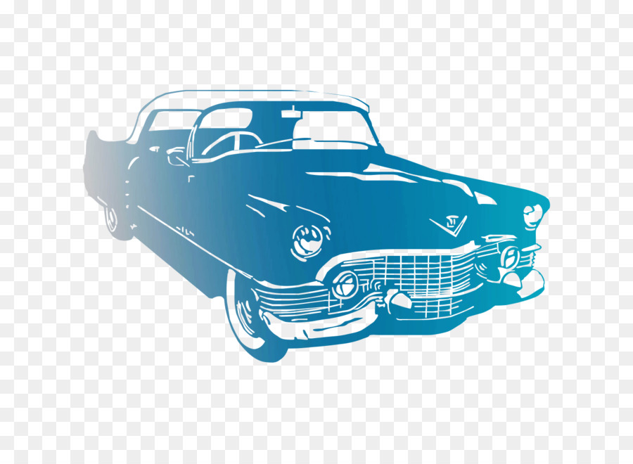 Disegno di auto d'epoca blu