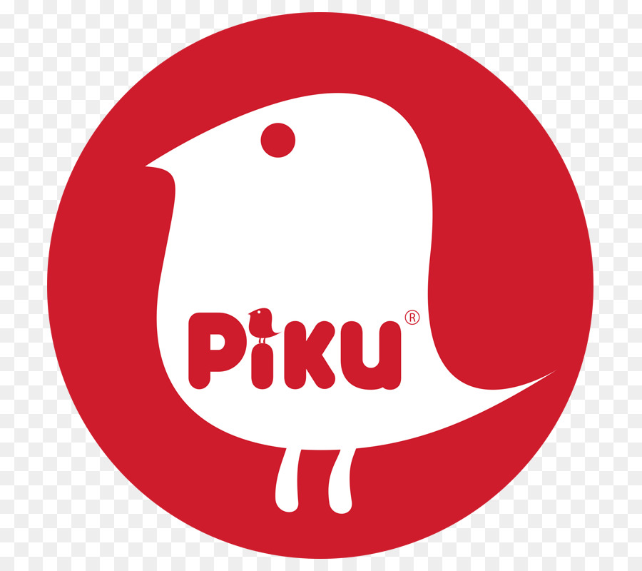 Piku-Vogel-Logo im roten Kreis