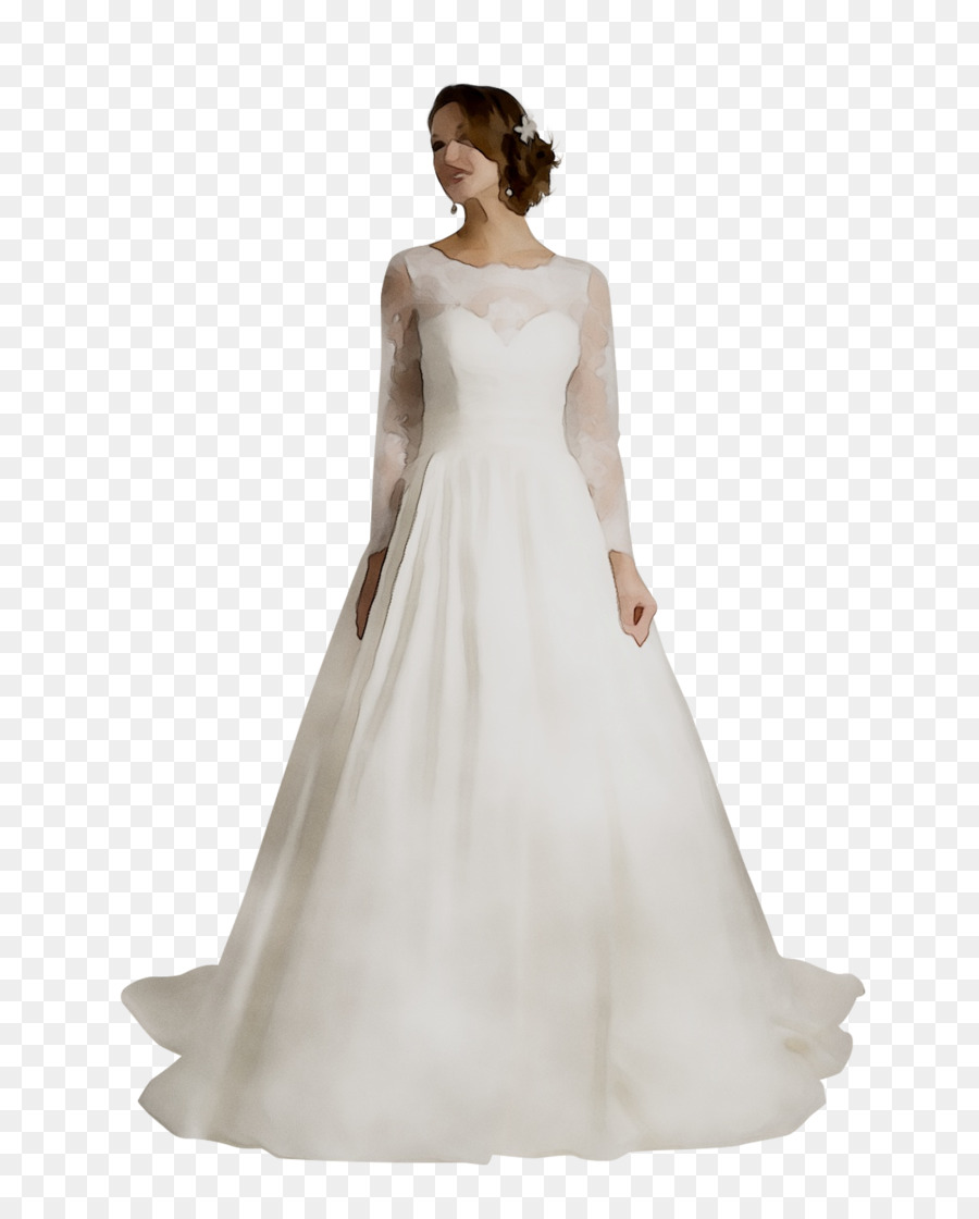 Elegantes weißes Hochzeitskleid