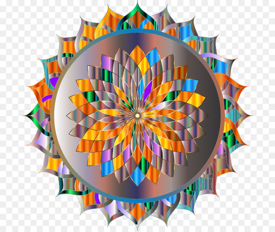 Blaues geometrisches Mandala-Design