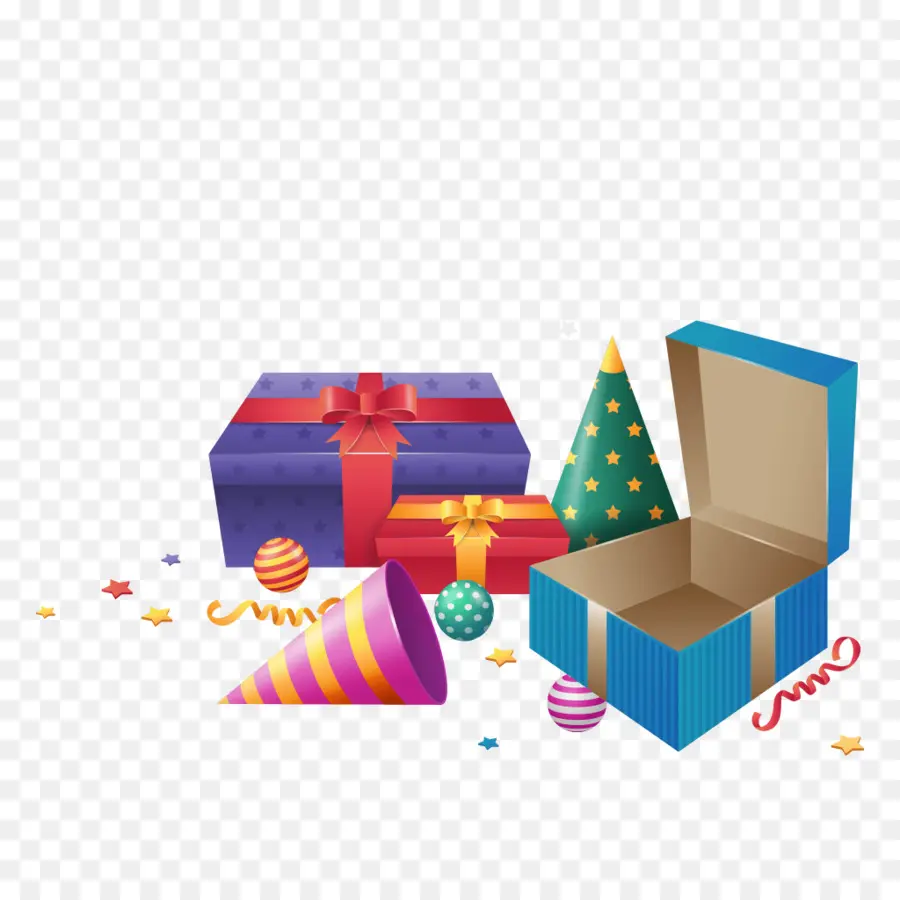 Bunte Geschenkboxen für Feiern