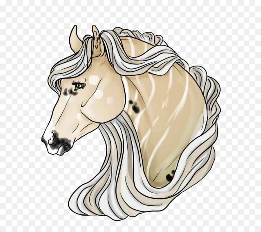 Mustang Horse Tack Illustration Cartoon Legendäre Kreatur