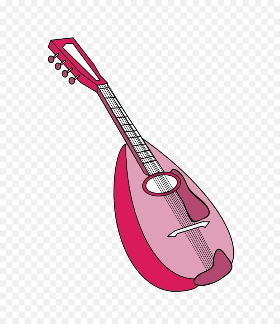 Illustrazione di mandolino rosa