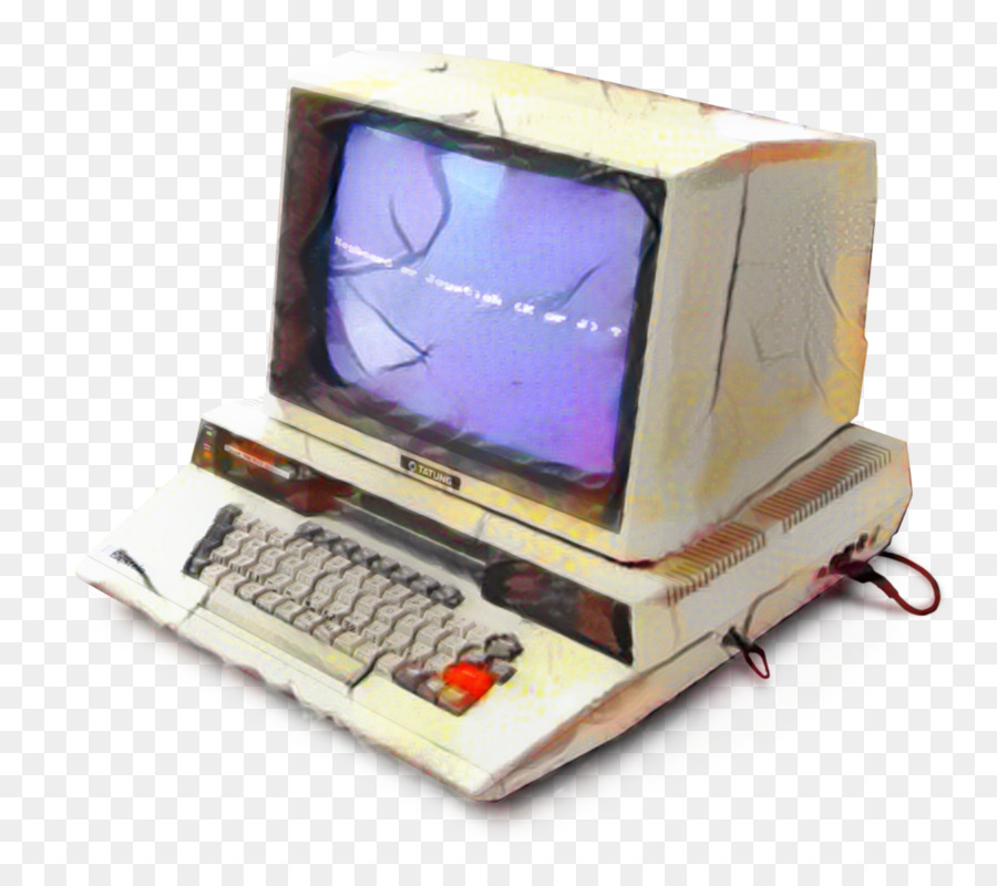 Vintage-Computer mit CRT-Monitor