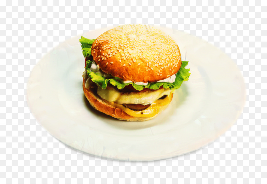 Hamburger al salmone Patty Hamburger Cheeseburger Uova strapazzate