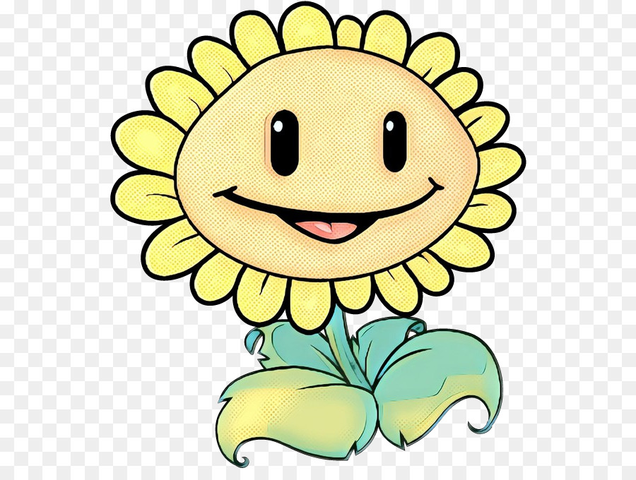 Happy Sunflower Cartoon Minh họa