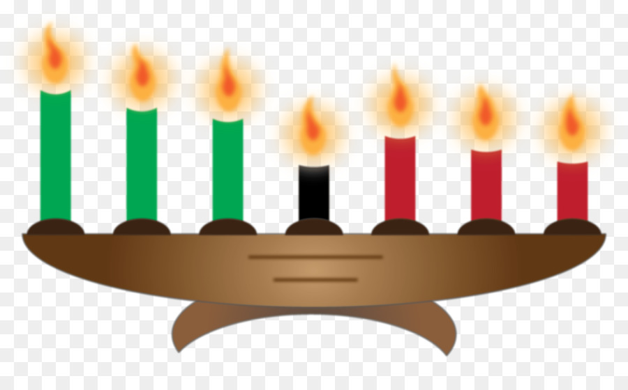 Kinara mit Kwanzaa-Kerzen