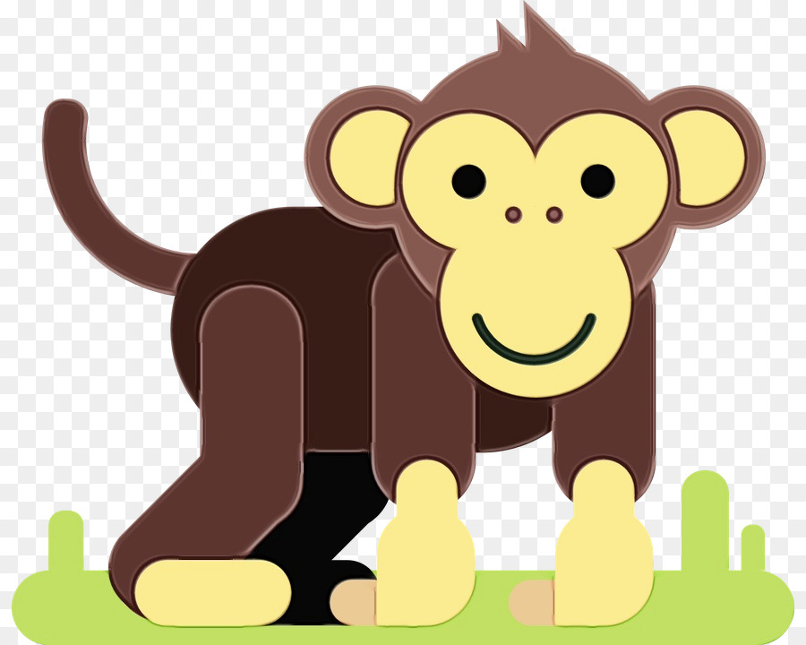 Cute Sitting Monkey Illustration