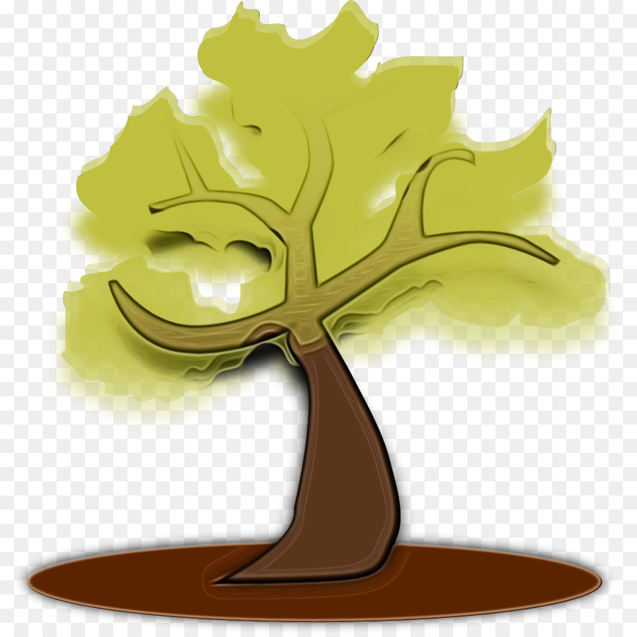 Grüner Baum mit Wurzelillustration