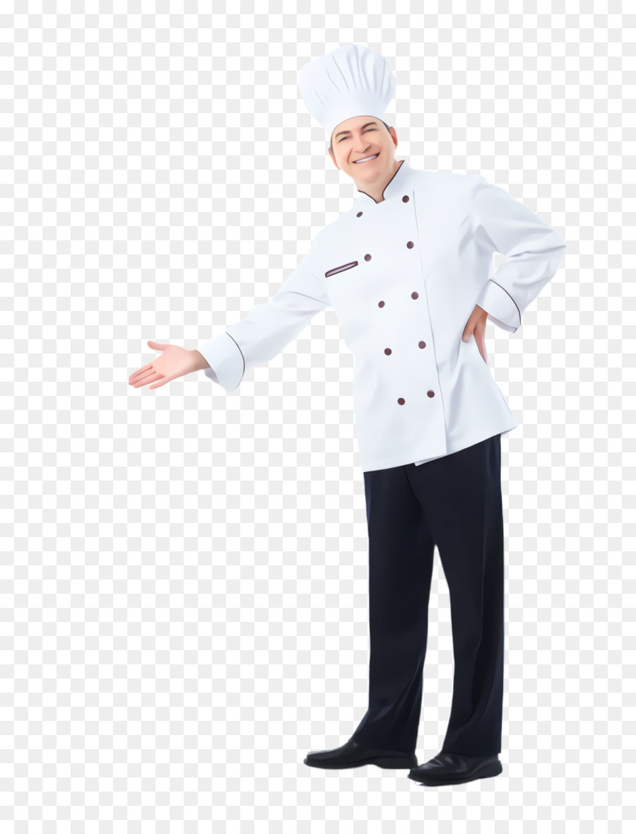 Chef sorridente in uniforme