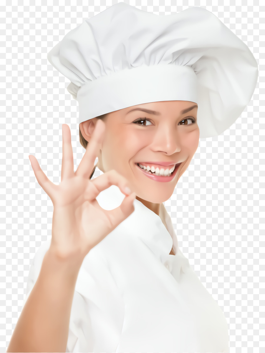 Chef sorridente in uniforme