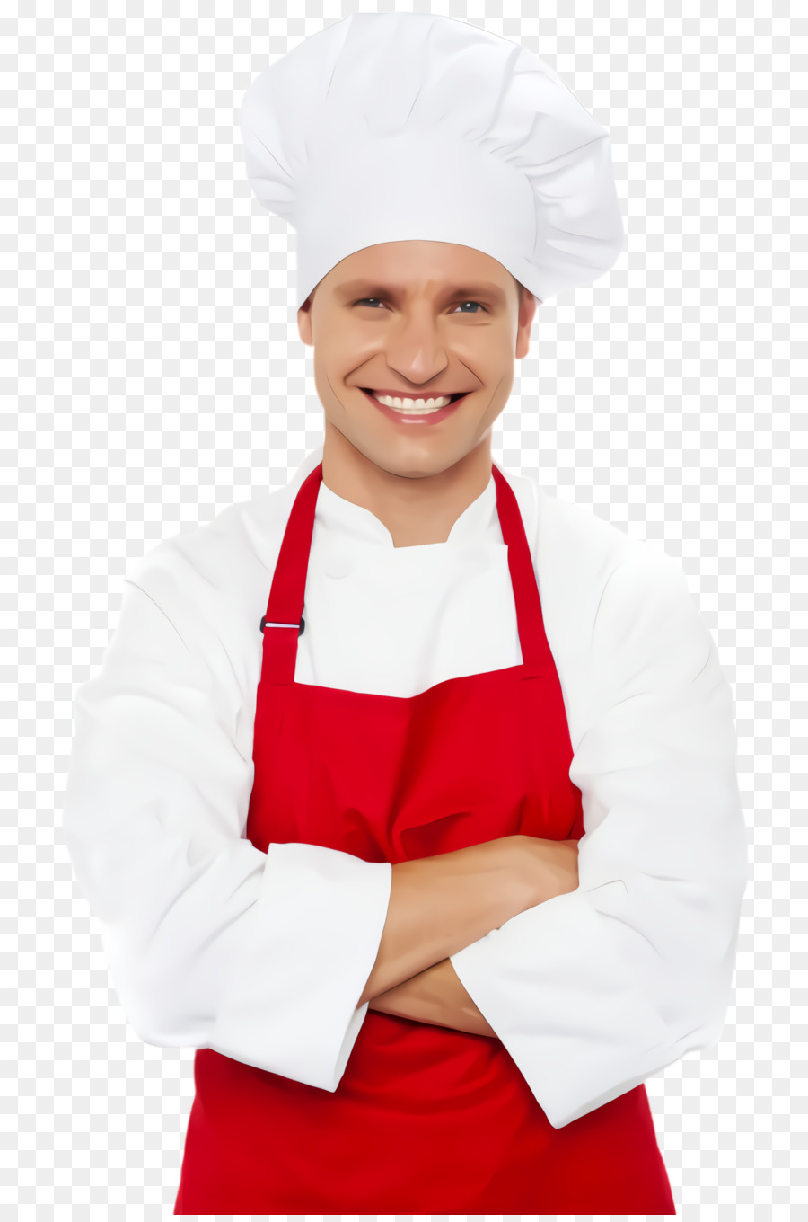 Chef sorridente in uniforme