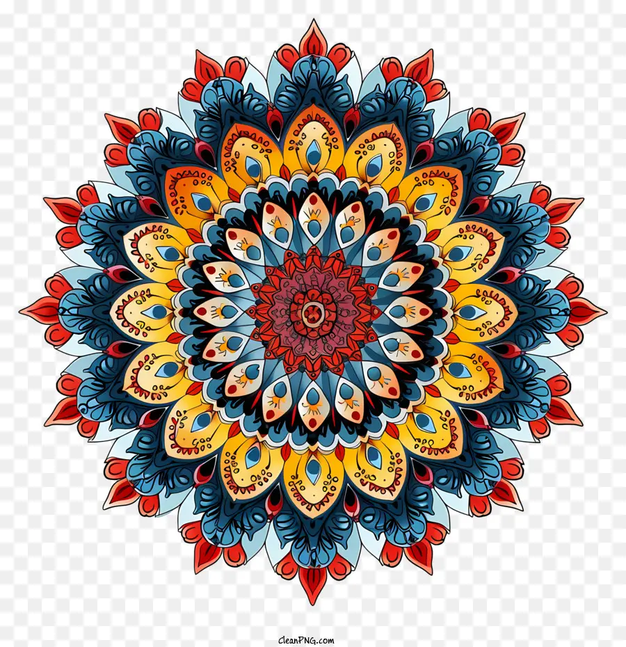 Wunderschöne bunte Mandala-Kunst