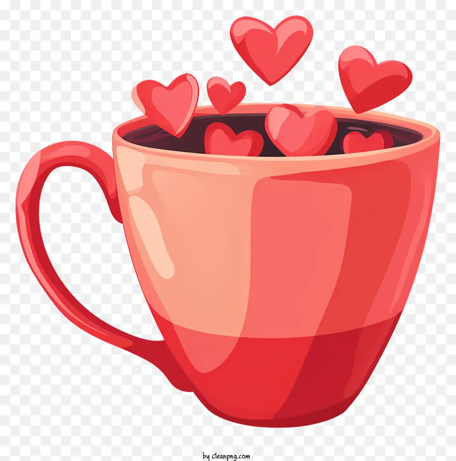 Red Mug với thiết kế trái tim