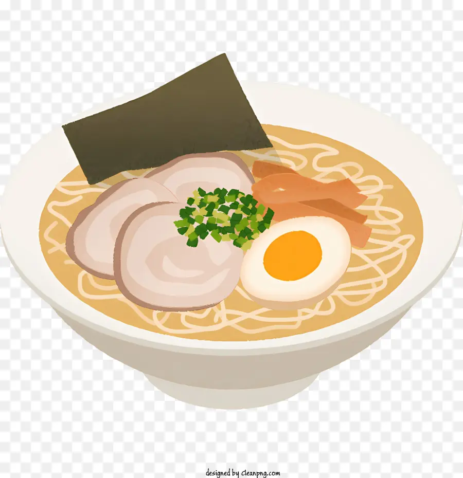 Bát ramen ngon với trứng và mì