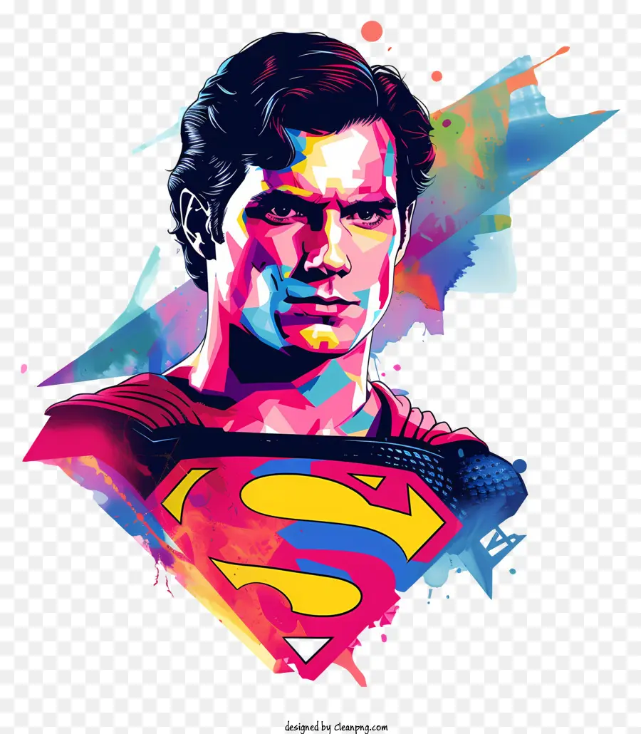 Illustrazione colorata del personaggio di Superman