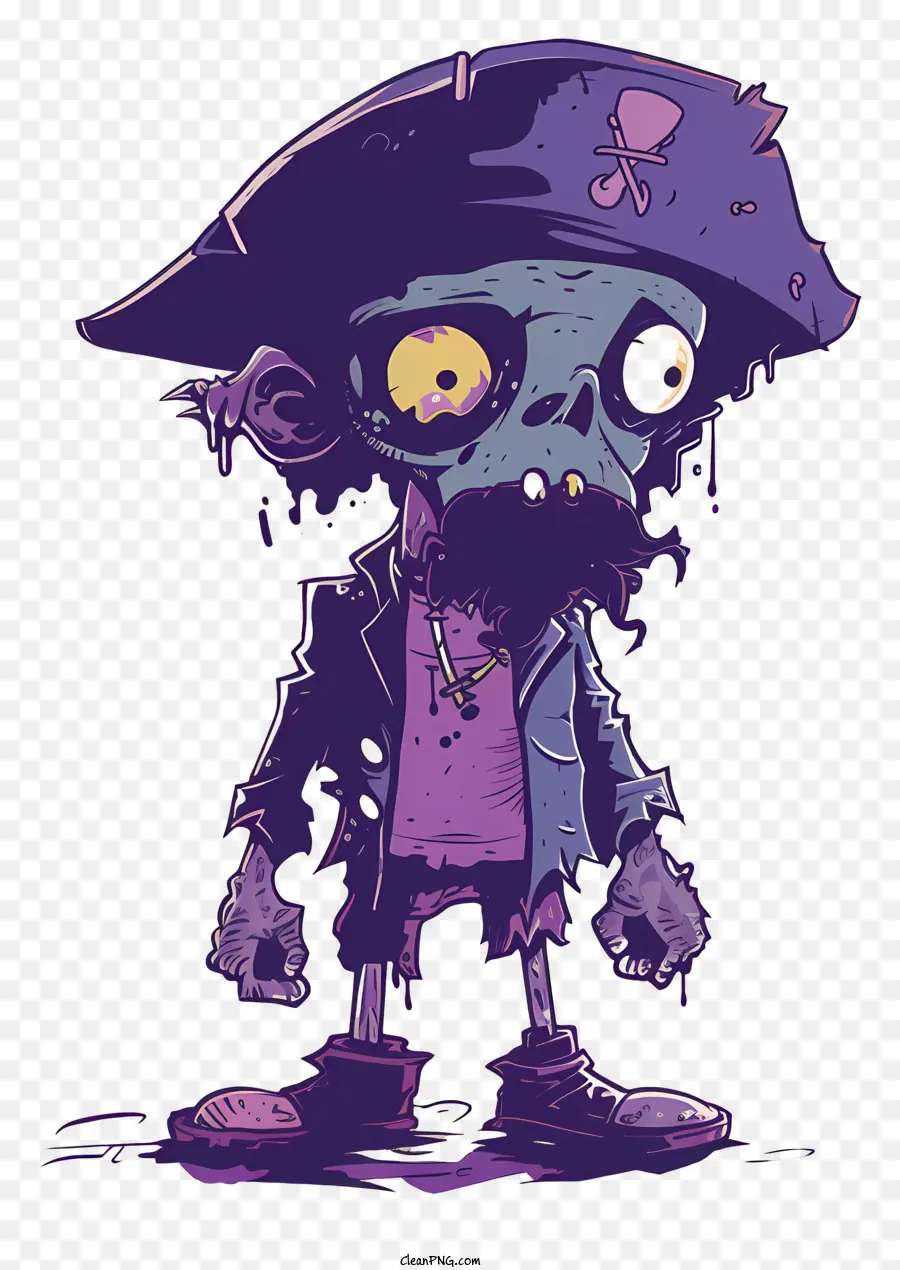 Zombie-Piraten-Cartoon-Figur